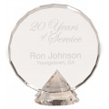 Clear Round Crystal with Clear Diamond Base